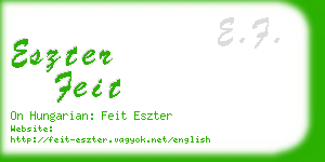 eszter feit business card